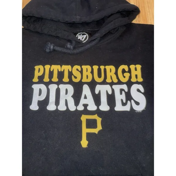 Pittsburgh‎ Pirates 5th & Ocean Women's Sz L Large Hoodie Hooded Sweatshirt - Image 2