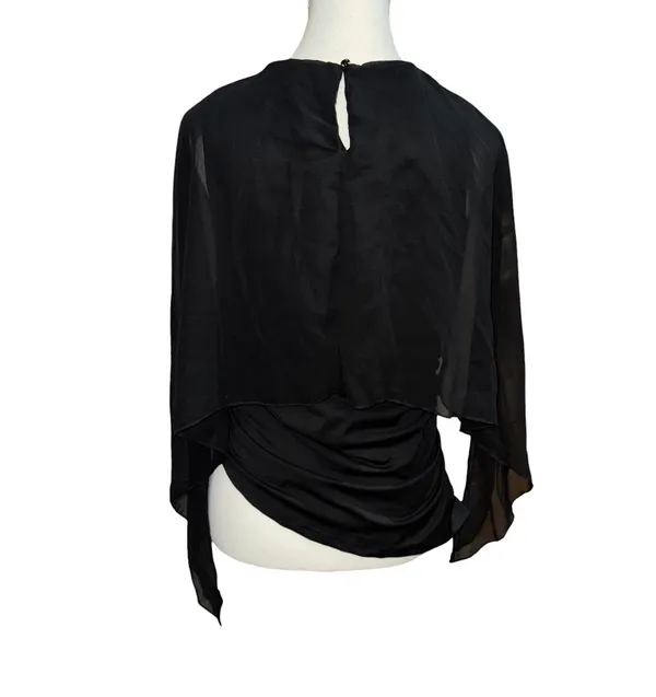 SheIn Black shawl blouse - Image 6