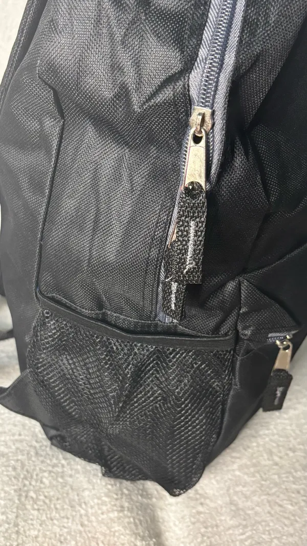 unisex black canvas backpack Casual Travel & Daily Day Pack - Image 7