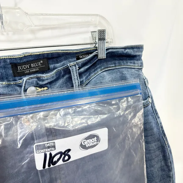 Judy Blue‎ Plus Size 18W Jeans Skinny High Rise Solid Stretch Denim 1108 - Image 12