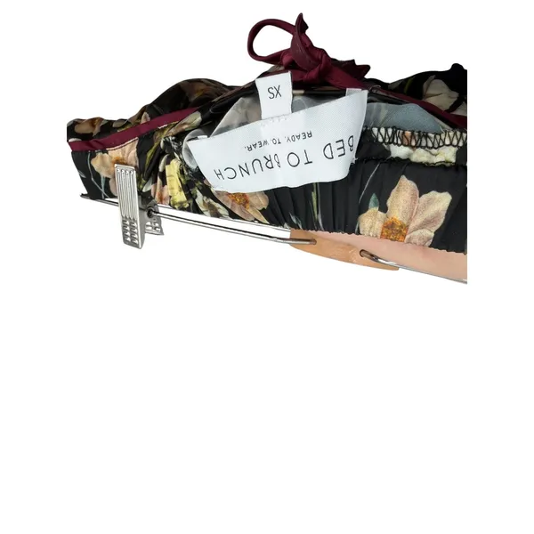 Bed To Brunch Floral Wide Leg Crop Pull‎ On Lounge Pajama Pants Boho XS - Image 10