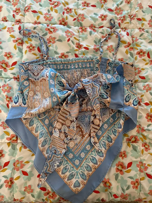 Bandanna top Blue - Image 2