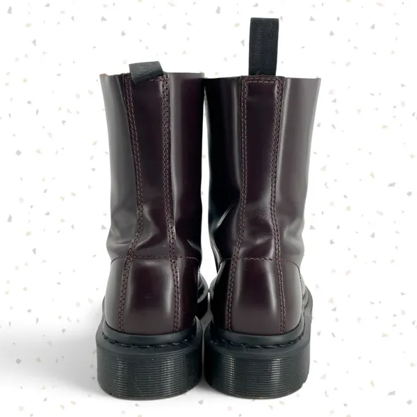 Dr. Martens Grasp Oxblood Red Boots Exposed Steel Toe Edgy Grunge Utility UK 5 - Image 9