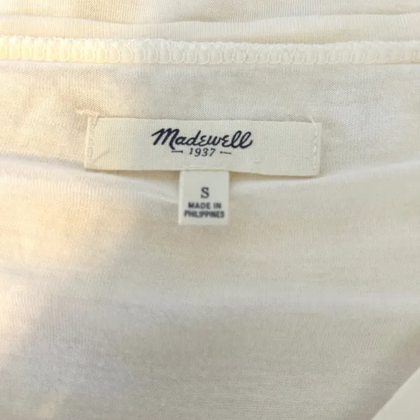Madewell‎ Long Sleeve Tunic Top Striped Ivory Black Size S - Image 4