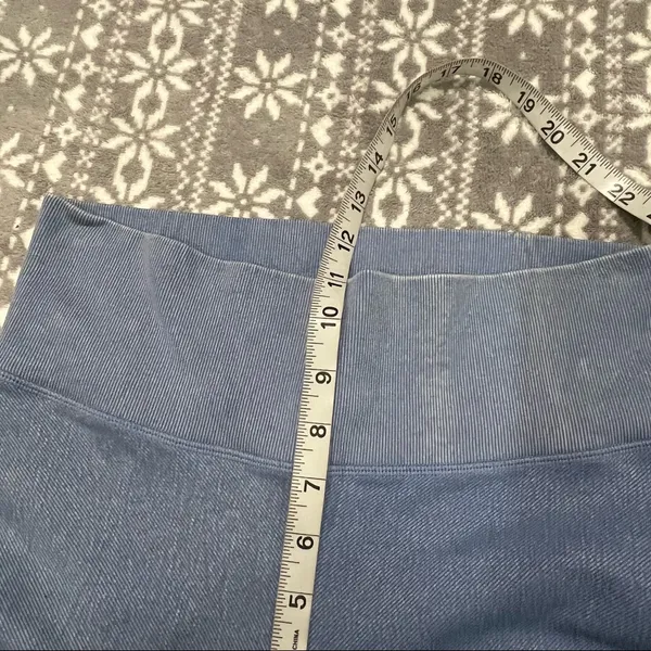 Aerie OFFLINE Seamless‎ High Waisted 7/8 Legging Blue Medium Athleisure Yoga Gym - Image 12