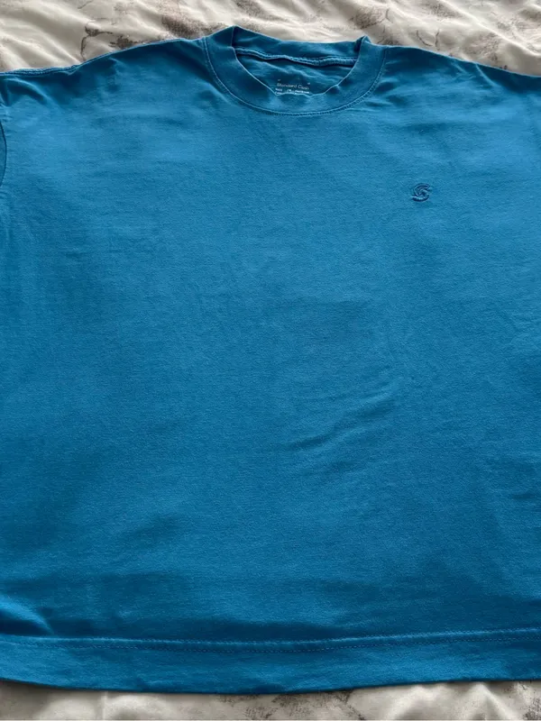 Standard Cloth Royal Blue 100% cotton embroidered logo Crewneck t-shirt, size M - Image 11