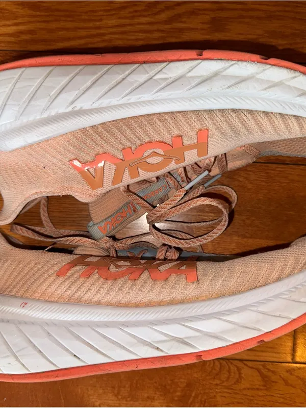 HOKA Carbon X3 Peach/Coral Running Shoes – Women’s 9.5 - Image 4