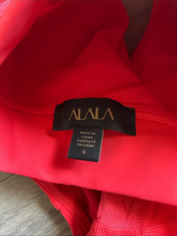 Alala Red Racerback Sports Bra - Image 4