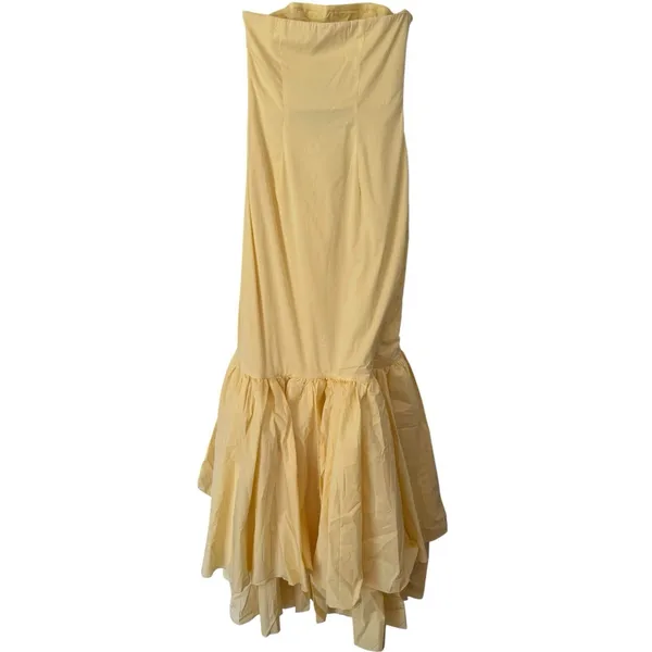 NWT Babyboo Angelina Maxi Dress Lemon Yellow Size Small - Image 4