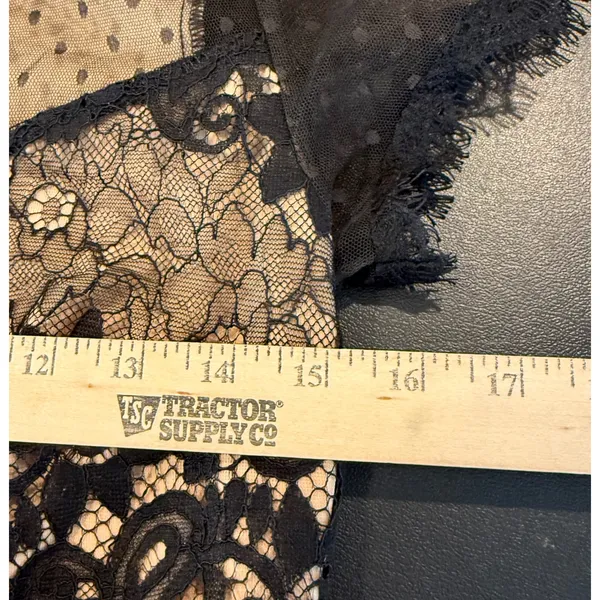 KOUM Womens Small Black Lace Overlay Bodycon‎ Dress Chic Event Prom Whimsigoth - Image 5