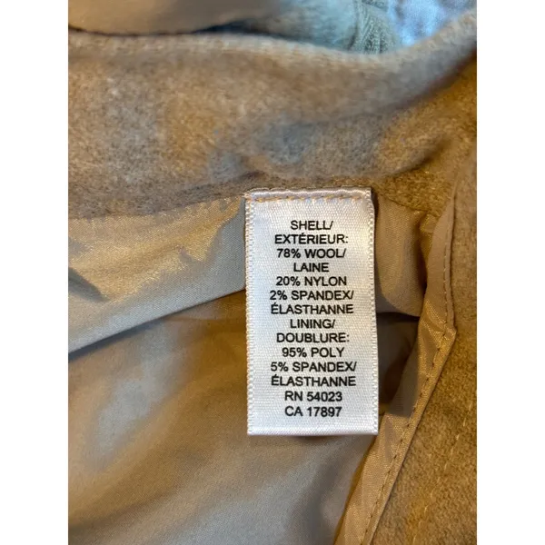 Banana Republic Harrison Tan Wool Blend Stretch Wide Leg Trousers Pants 4 362333 - Image 6