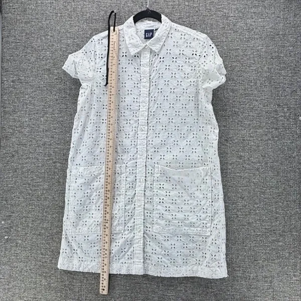 Gap Eyelet Shirt Dress‎ White Small - Image 16