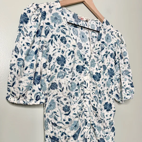 NWT Faherty Sorrento Print Dreamer Floral Maxi Dress Blue White Women’s Size XXS - Image 8