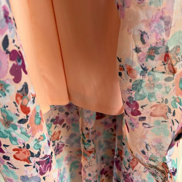 LC Lauren Conrad Disneys Cinderella Hi Low Floral Dress Womens Size Medium‎ Lace - Image 8