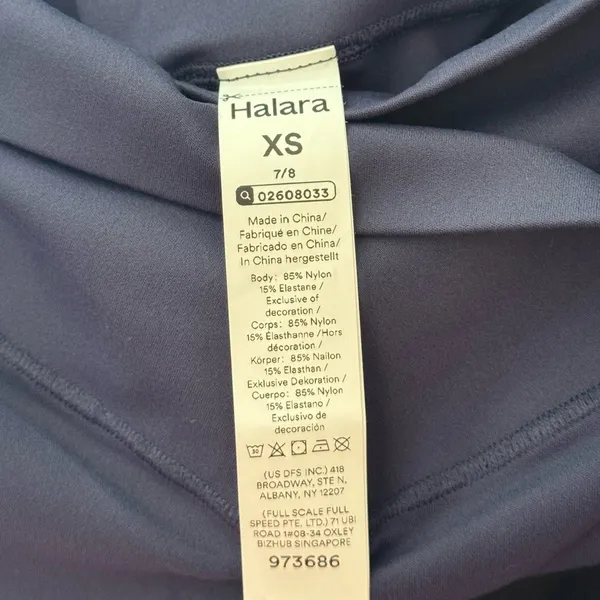 Halara SoftlyZero Crossover Pocket Leggings Peacoat Size XS 7/8 - Image 10