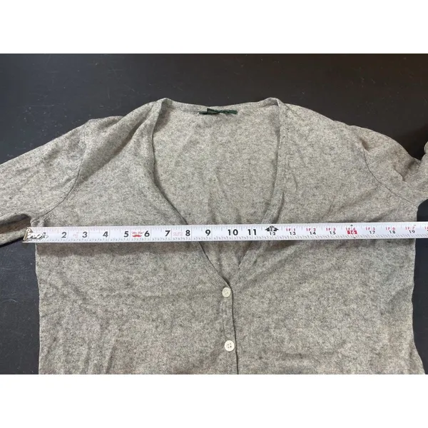Lauren Ralph Lauren Gray Silk Cashmere Cardigan Sweater XL - Image 8