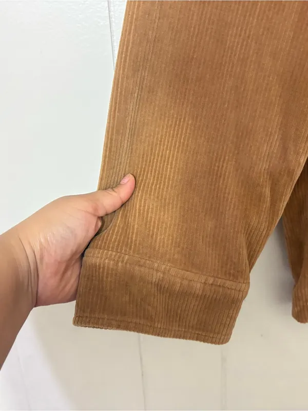 Madewell Knit Corduroy Redford Blazer Camel XXL Double Breasted Oversized - Image 4