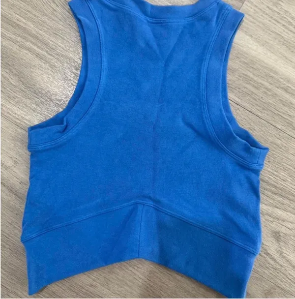 Blue cropped tank top NEVER WORN ONE SIZE - Image 2