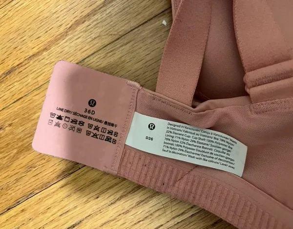 Pink Lululemon Sports Bra size 36D - Image 4