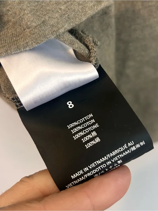 Fear of God University Essentials Tan Crewneck Long Sleeve Cotton Shirt Size 8 - Image 9