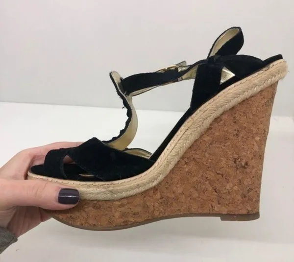 Steve Madden p lemm black platform wedges - Image 4