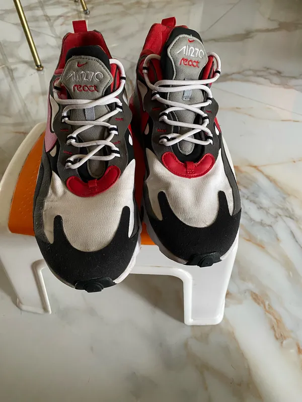 Nike Air Max Red and White Sneakers - Image 9