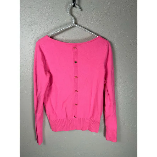 Lilly Pulitzer Cashmere Sweater Size Small Bright Pink Preppy Colorful TINY FLAW - Image 13