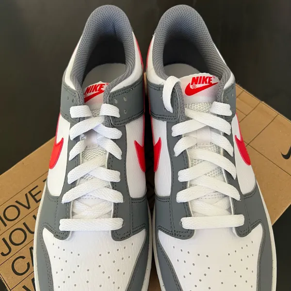 New NIKE Dunk Low Next Nature GS 'Smoke Grey Light Crimson' - Image 6