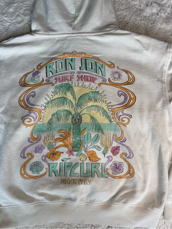 Ron Jon Surf Shop x Rip Curl Graphic Zip-Up Hoodie | Size M - Image 5