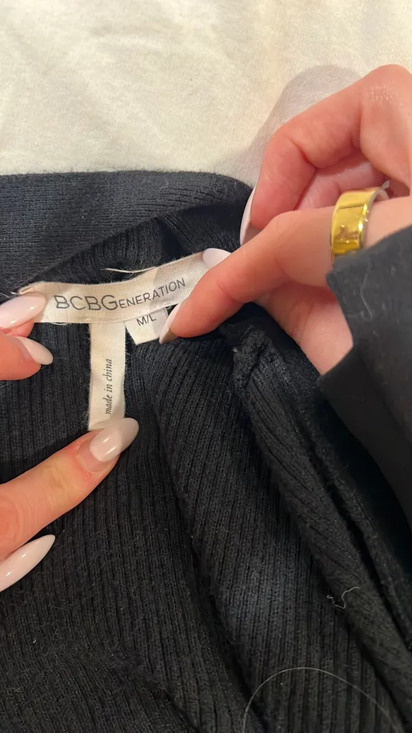 BCBGeneration Black Duster Sweater - Image 3