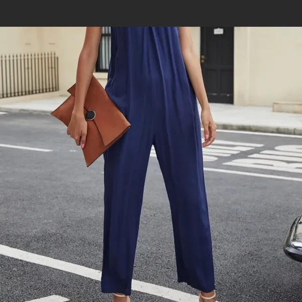 Tassel Tie Shoulder Cami Jumpsuit - Image 4
