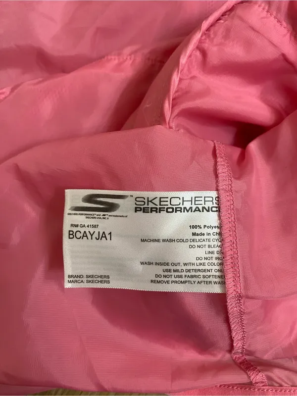 Skechers Pink Lightweight Hooded Bomber Jacket - Image 5