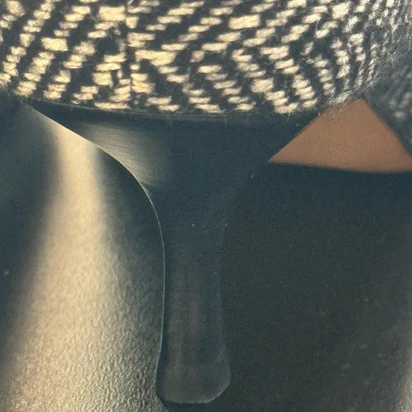 Ann Taylor Black White Tweed Kitten Heel Pointed Toe Pumps Women’s 8.5M - Image 8