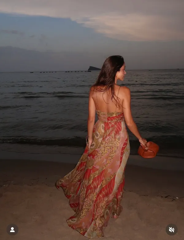 Zara flowy Floral Maxi Dress boho summer casual vacation - Image 8