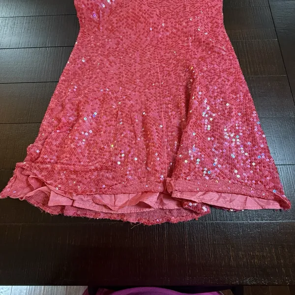 Jovani VTG Y2K Sequin Gown‎ Silk Mermaid Maxi Pink Prom Dress Evening Formal 0 - Image 7