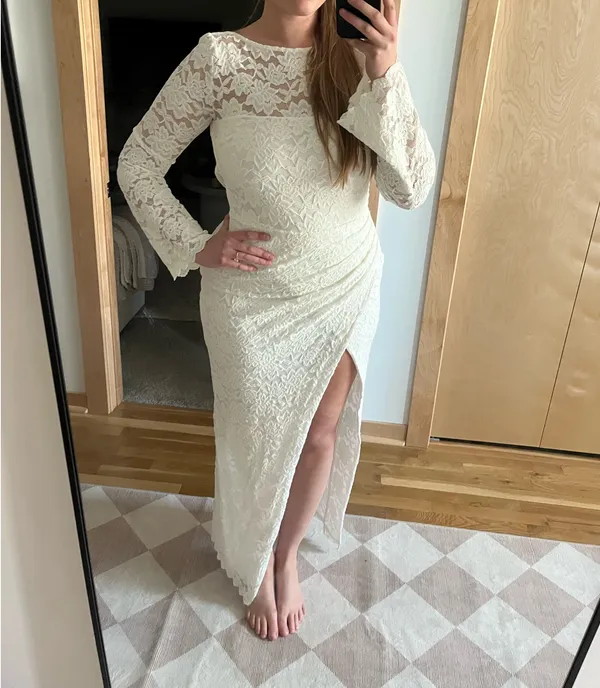 Lulus White Lace Dress - Image 4