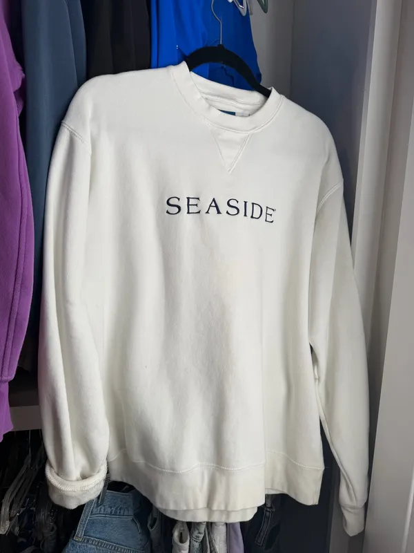 Seaside Comfort Colors Sweatshirt White - Image 2