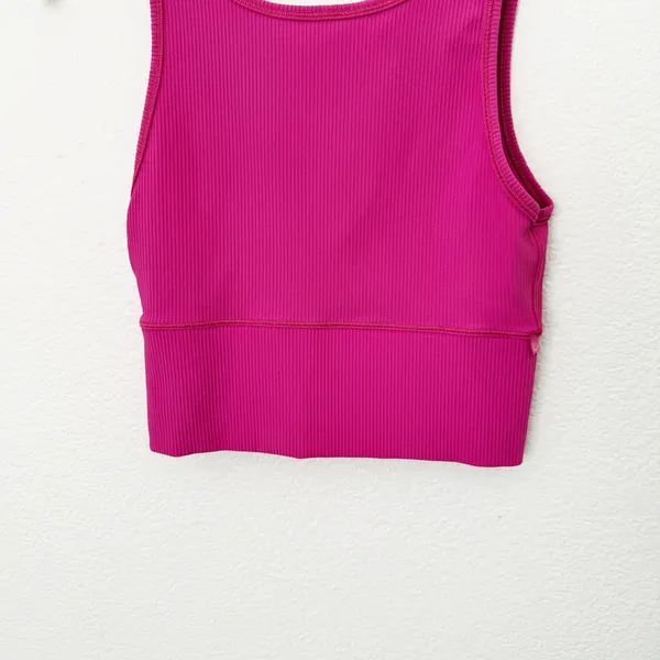 [Lululemon] Sonic Pink Power Pivot Ribbed Reversible Cropped Workout Tank Size 2 - Image 8