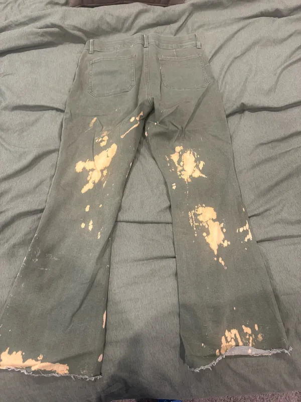 Indigo Poppy green & khaki jeans - Image 3