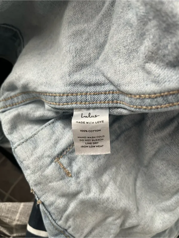 Lulus Denim Jacket Womens Medium Light Wash Oversized Trucker Jean Jacket - Image 14