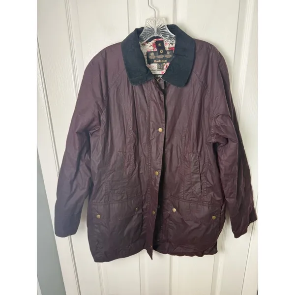 Barbour Violet Lightweight Waxed Cotton Jacket in 16 - Image 2