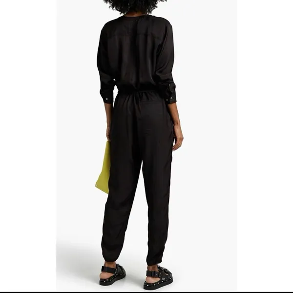 ATM Anthony Thomas Melillo Black Lyocell Blend Utility Jogger Jumpsuit Size S - Image 2