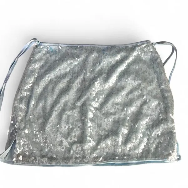 Musera Women's Silver and Blue Skirt - Image 2