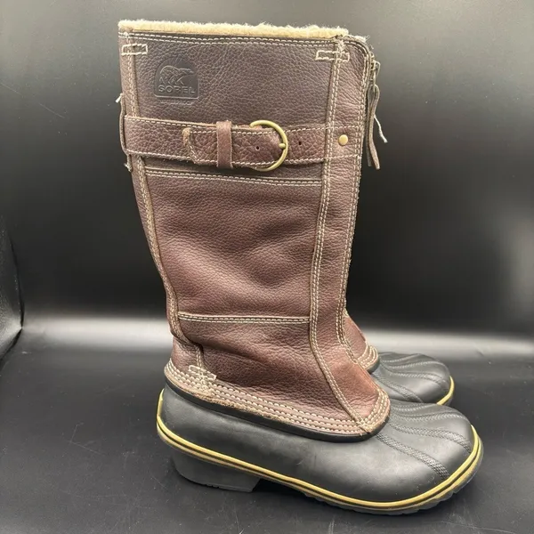 Sorel Women's Winter Fancy Tall II Boots Fleece Lined Rubber Soul‎ Size 6.5 - Image 3