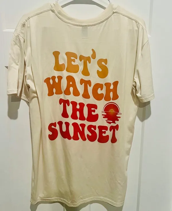Let’s Watch The Sunset Short Sleeve Graphic Tee XS - Image 8