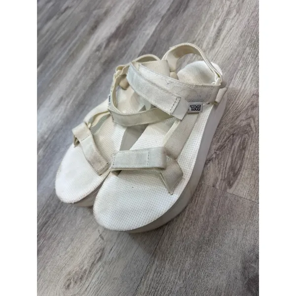 Teva‎ Midform Universal White Platform Sandals Womens 8 Strappy Hiking Beach - Image 5
