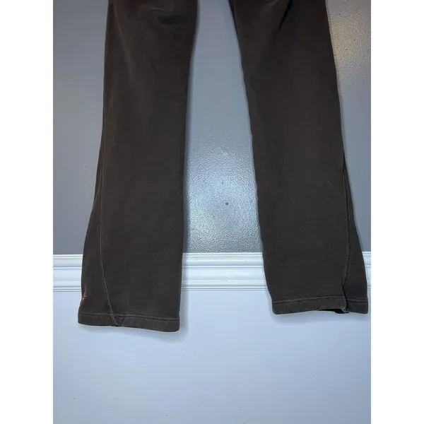Nike Sweatpants Womens Medium Brown Fleece Straight Leg Lounge Embroidered Logo - Image 7