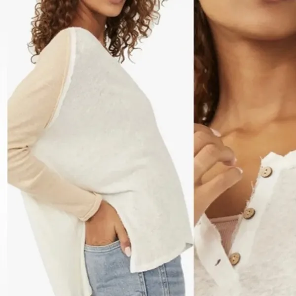 Free People We the Free Grand Slam Henley top size M - Image 3
