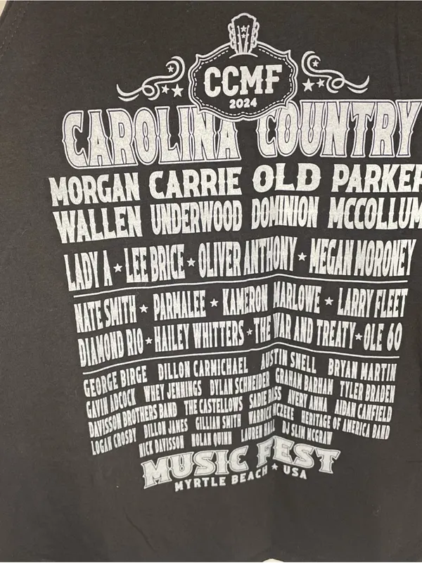 CCMF Myrtle Beach SC Tank Top Womens XXL 2024 Carrie Underwood Morgan Wallen - Image 5