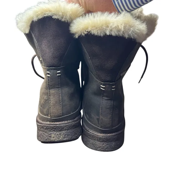 Merrell Boots Womens Size 8 Brown Leather Faux Fur Waterproof Winter‎ J99074 - Image 9